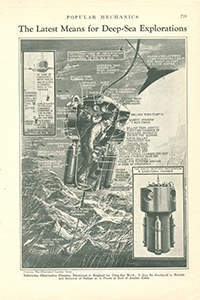 Graphic pictorial of Davis' Deep-Sea Observation & Directional Chamber